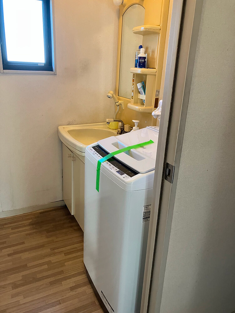 洗濯機の移設作業